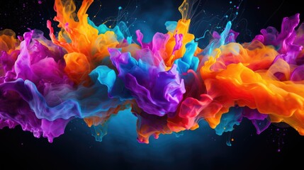 Vibrant abstract paint splash