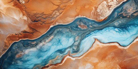 Naklejka premium Vibrant abstract geological landscape