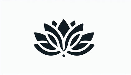 Elegant lotus flower icon logo wallpaper background