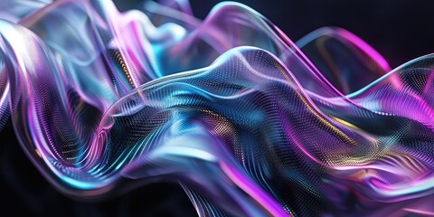 3d Abstract rendering with glow color 
