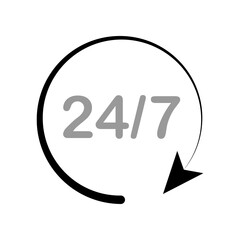 Label 24/7 PNG