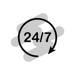 Label 24/7 PNG