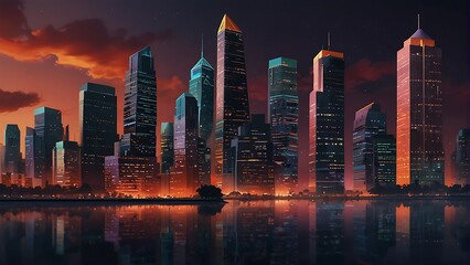 city skyline Visions of Tomorrow Futuristic Cityscape