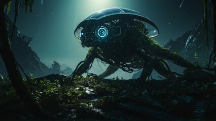 爬虫類ロボット,Generative AI AI画像