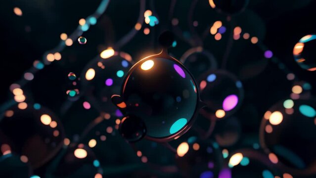 AI Generated Abstract Glowing Orbs