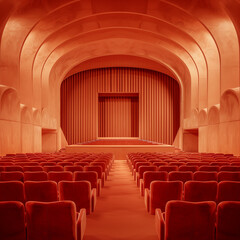 Demarcating Theatre Aisles: Isolated on Rose Gold Background