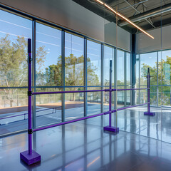 Dynamic Dance Studio with Floor-to-Ceiling Mirrors for Contemporary Moves