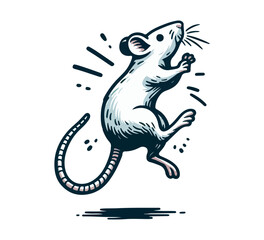 house rat hand drawn vector mouse