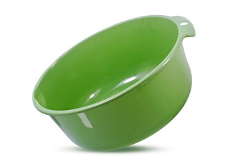 Small Green Plastic Tub with Handle