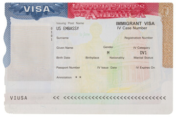 USA VISA. United States of America. Immigration visa. Immigrant documents. Work and Travel VISA....