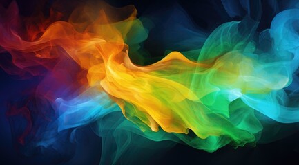 Vibrant abstract smoke swirls
