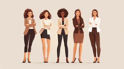 Obraz premium Elegant typography communicates the success of business women.
