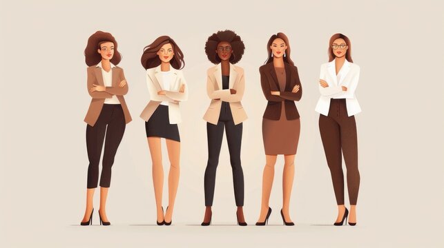 Elegant typography communicates the success of business women.