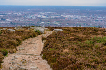 A view of Dublin, Ireland from the Dublin Mountains