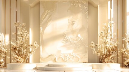 background wedding modern 3D rendering