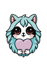 cartoon character holding a heard