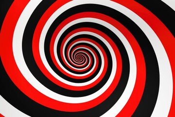 Naklejka premium Hypnotic spiral pattern in black and red