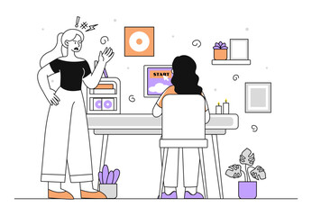 Addiction to games vector linear