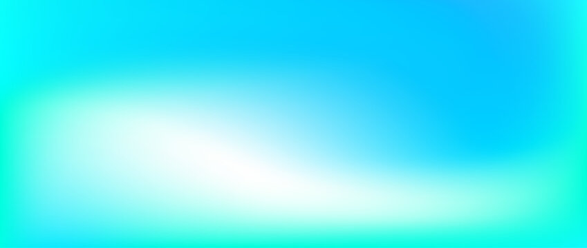 Vibrant turquoise gradient background. Bright fluid teal color backdrop. Abstract smooth fresh mint wallpaper. Blur vivid azure marine concept texture for banner, poster, brochure. Vector