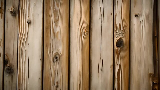 Close Up of Wooden Fence With Knots Generative AI