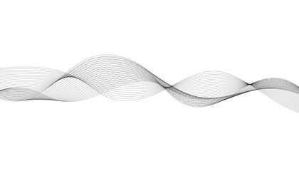 Wave lines smooth flowing dynamic isolated on white background. Technology, digital, communication, science, music concept vector background illustration