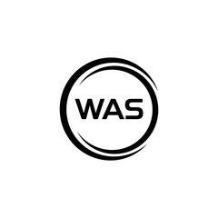 WAS set ,WAS logo. W A S design. White WAS letter. WAS, W A S letter logo design. Initial letter WAS letter logo set, linked circle uppercase monogram logo. W A S letter logo vector design.	