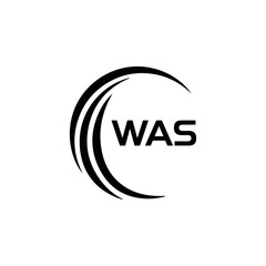 WAS set ,WAS logo. W A S design. White WAS letter. WAS, W A S letter logo design. Initial letter WAS letter logo set, linked circle uppercase monogram logo. W A S letter logo vector design.	