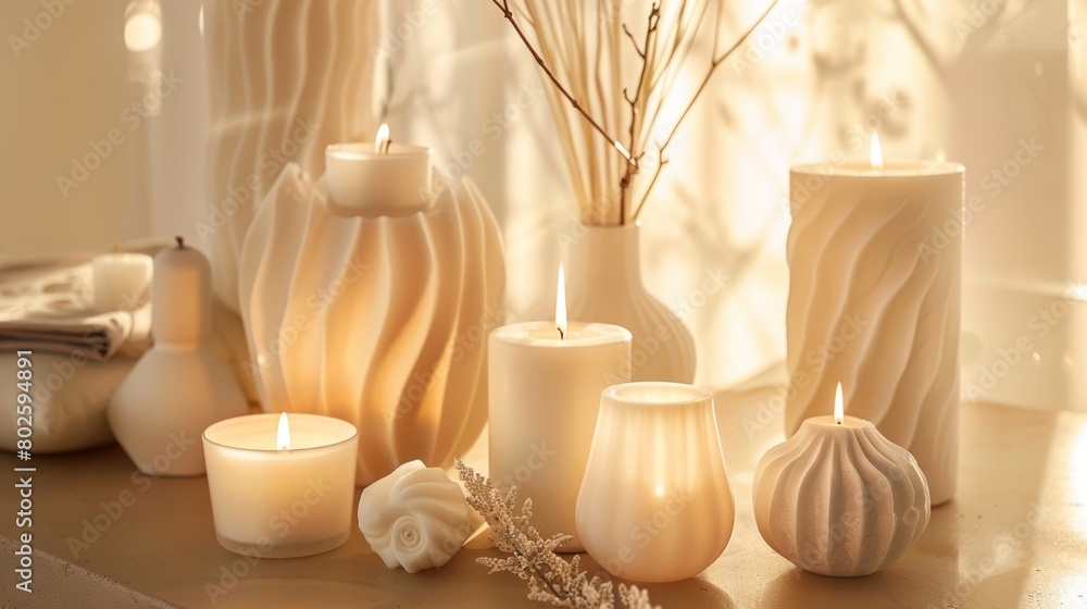 Poster the soft curves of these candles create a sense of movement making the arrangement appear as if it w