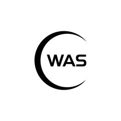 WAS set ,WAS logo. W A S design. White WAS letter. WAS, W A S letter logo design. Initial letter WAS letter logo set, linked circle uppercase monogram logo. W A S letter logo vector design.	