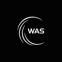 WAS set ,WAS logo. W A S design. White WAS letter. WAS, W A S letter logo design. Initial letter WAS letter logo set, linked circle uppercase monogram logo. W A S letter logo vector design.	