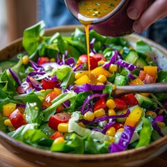 Colorful mixed salad