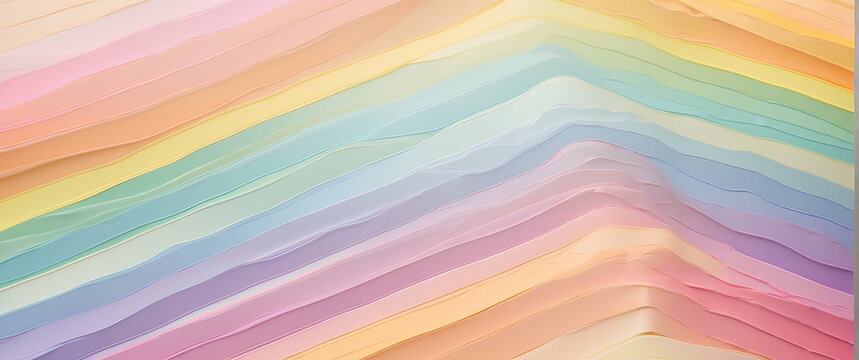 An artistic image featuring colorful paper layers with a wavy texture creating a visually pleasing abstract background