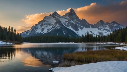 sunrise over the mountains Alpine Majesty A Glimpse into Nature's Grandeur