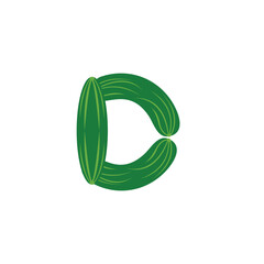 Letter D cucumber logo icon vector template eps