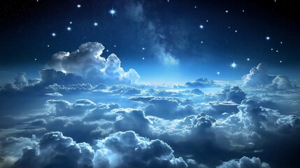 Obraz premium night sky and clouds