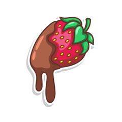 hand draw strawberry fruit illustration art

