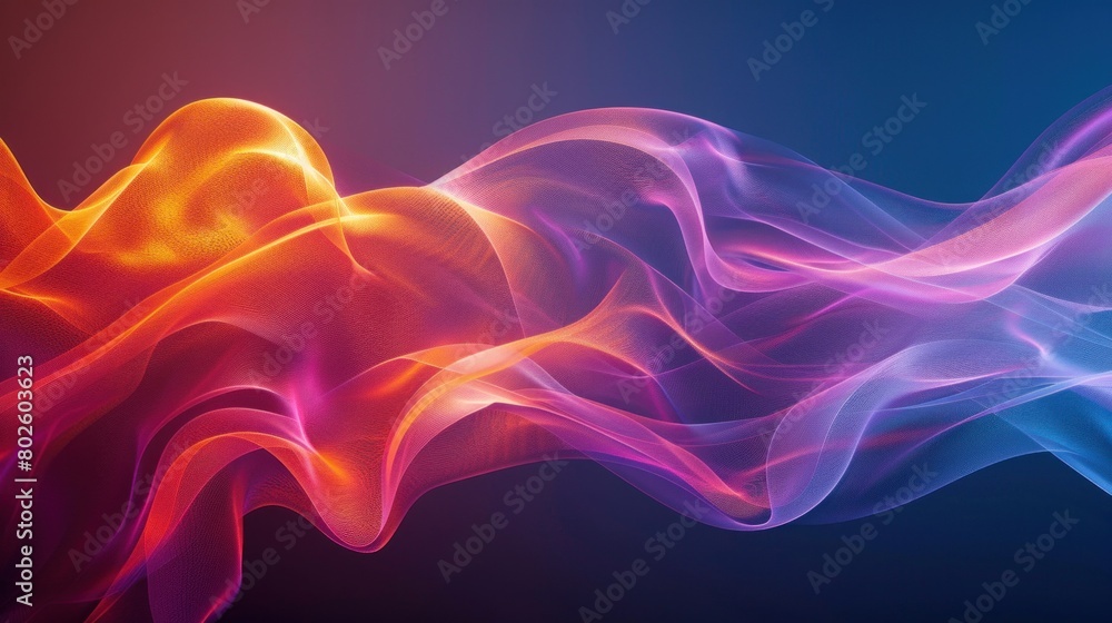 Poster abstract lines dance in harmony to represent the harmony between customer and product.