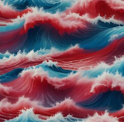 red ,yolow, pink ,blue and white colour An ocean wave isolated on transparent background.