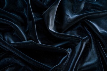 Fototapeta premium Luxurious Black Silk Fabric Texture