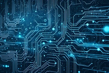 A blue background with many lines and dots