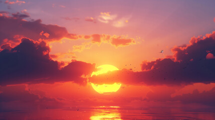 Fototapeta premium sunset in the sky