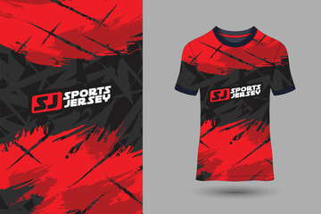 Red sports jersey for soccer, downhill, cycling, football, gaming, running