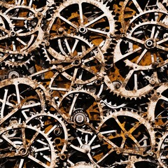 Machinery Seamless Pattern Background