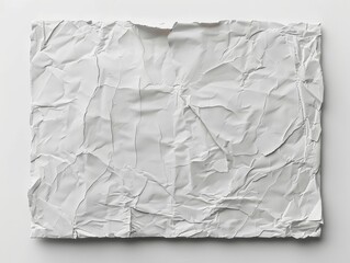 The image is a crumpled white paper on the white background.