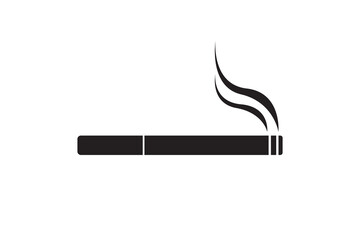 smoking sign with cigarette silhouette vector