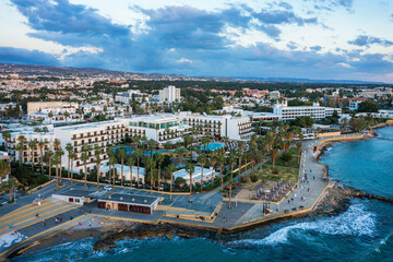 View of the town of Paphos in Cyprus. Paphos is known as the center of ancient history and culture...