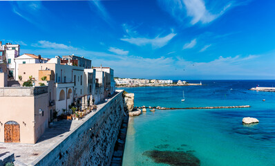 View of Otranto town on the Salento Peninsula in the south of Italy, Easternmost city in Italy...