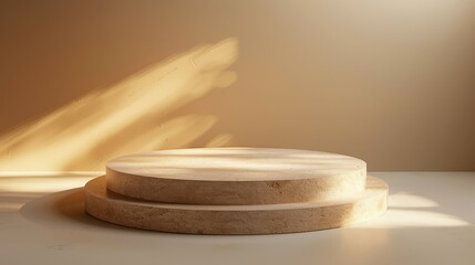 3D rendered empty podium, ideal for commercial display