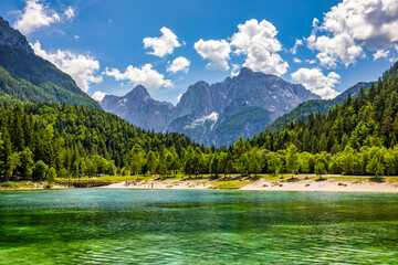 Valley in the Triglav National Park, Julian Alps, Slovenia. Julian Alps mountains, Slovenia, Europe.