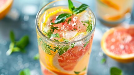 The first sip of a refreshing citrus and herb mocktail sparking conversation and appreciation for its unique flavor profile.